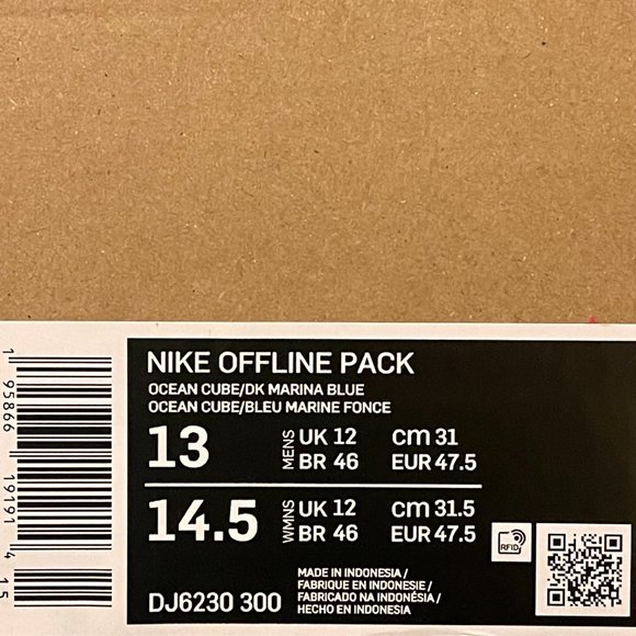 Nike Mens Offline Pack Ocean Cube Blue Lifestyle Shoes DJ6230-300 main image 12